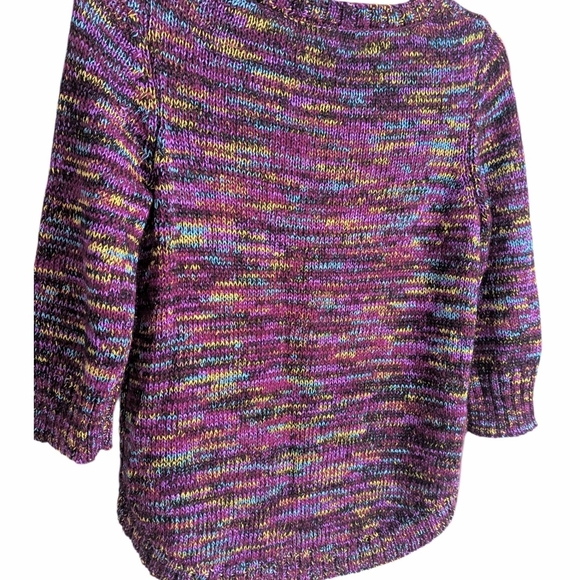 Studio Works Joyful Violet Knit Sweater, Size PS - Picture 4 of 5